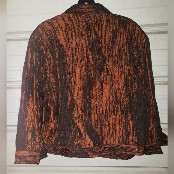 Size 14 Ruby Rd Metallic Bronze Jacket women's dressy coat 1x - Picture 4 of 6